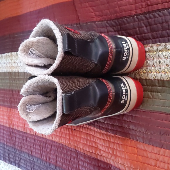 SOREL* Tivoli Li herringbone fleece lined tie up waterproof winter boots - Picture 2 of 12